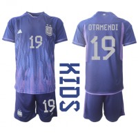 Argentina Nicolas Otamendi #19 Replika babykläder Bortaställ Barn VM 2022 Kortärmad (+ korta byxor)
